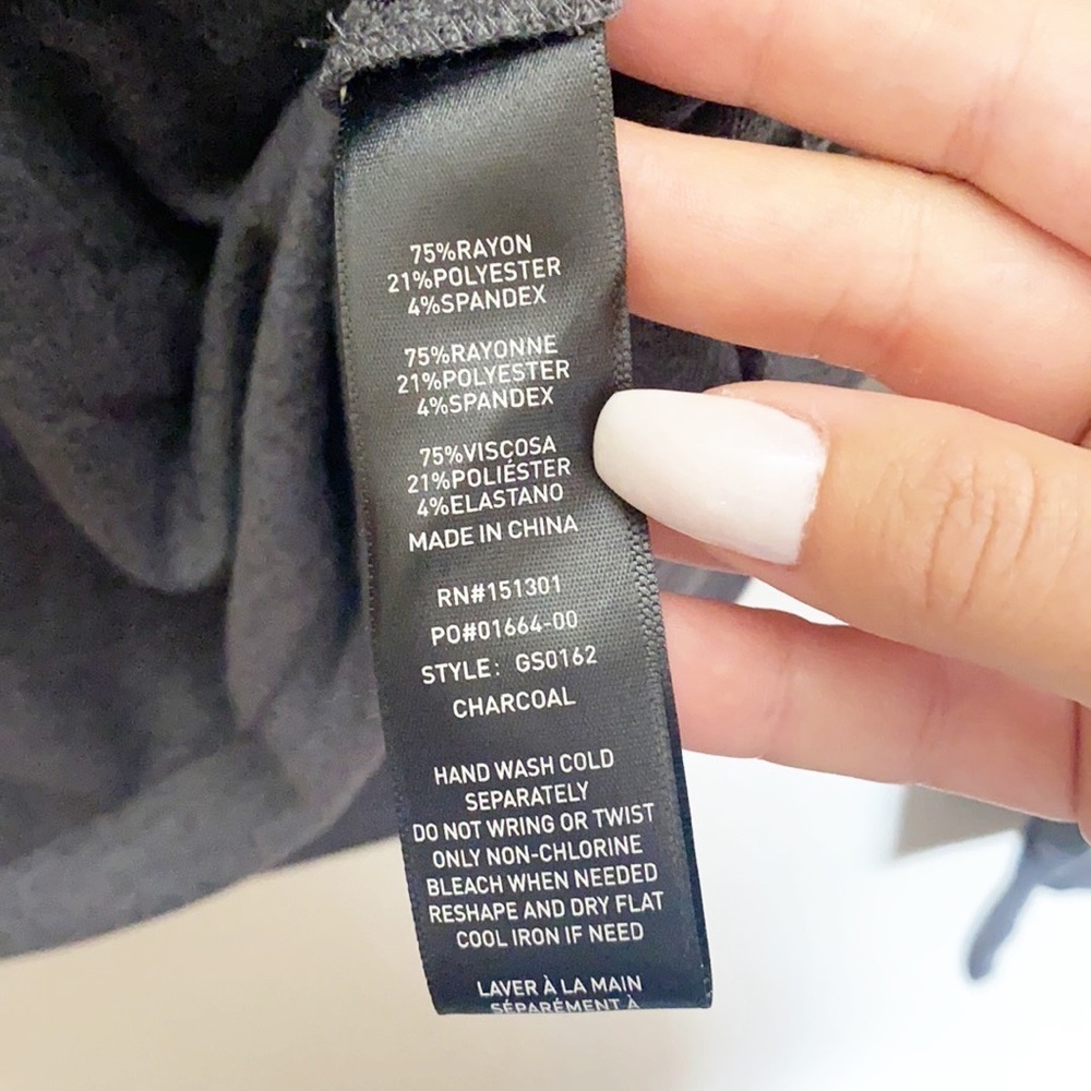 Good American Gray Hooded Hoodie Lightweight Cut-Out Long Sleeve Sweater - Picture 9 of 14